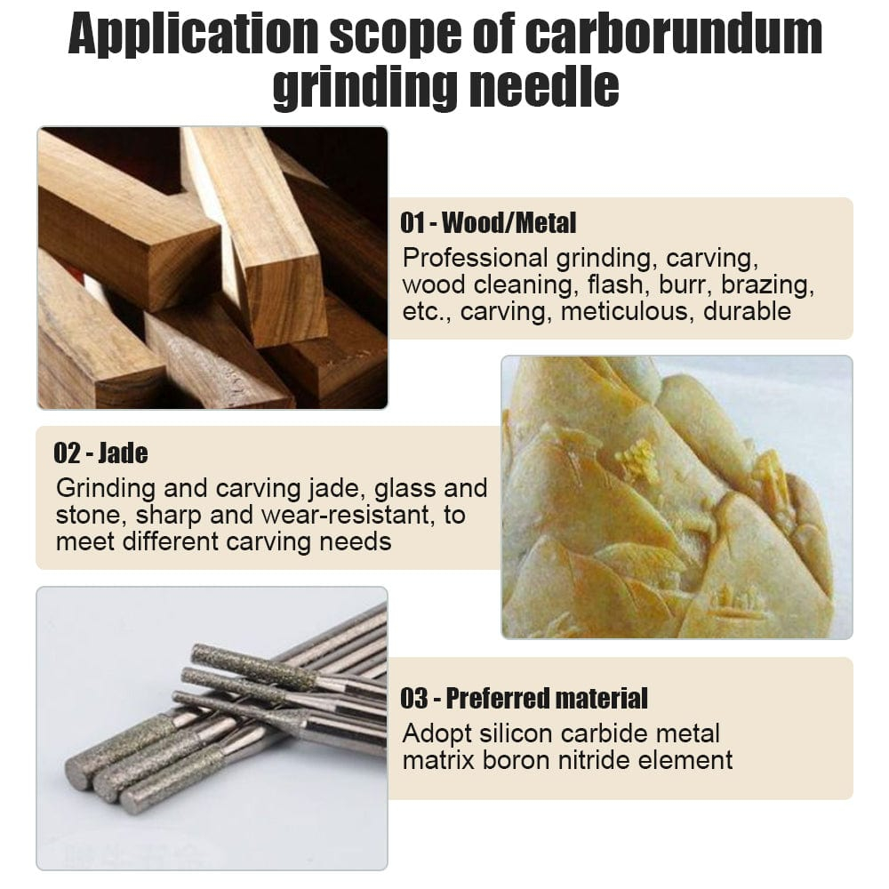 30Pcs Jewelry Making Diamond Burrs Drill For Dremel Craftsman Rotary Tool